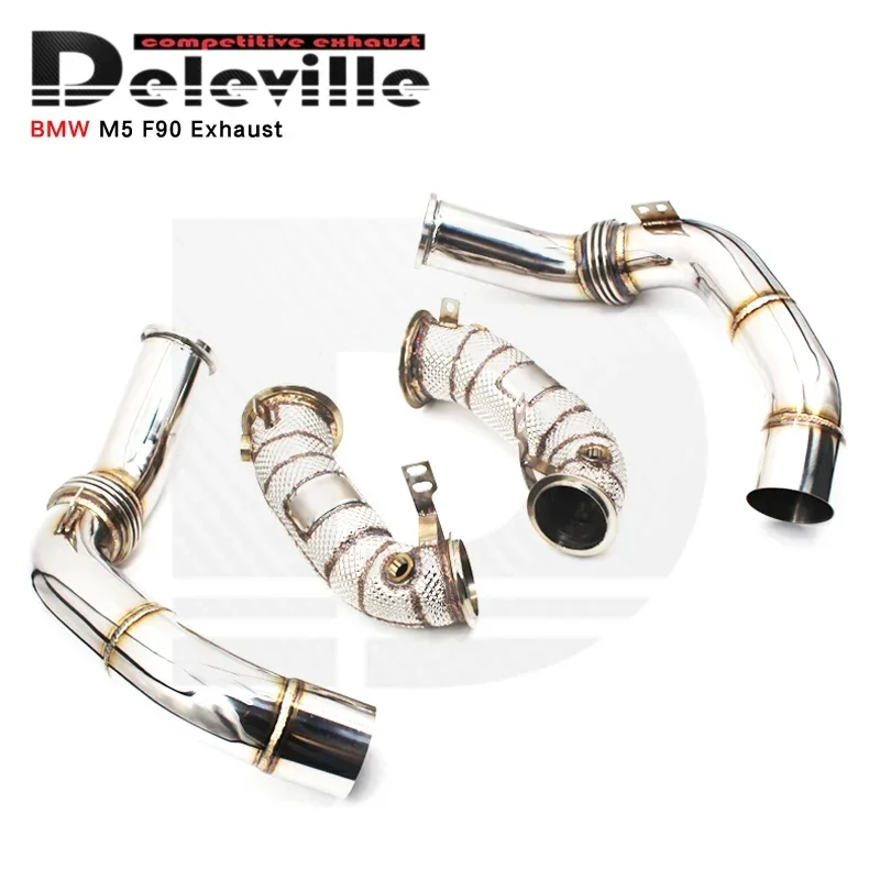 

2025/Catless exhaust ForBMW M5 F90 4.4T 2018-2022 High performance exhaust downpipe customized Stainless Steel Exhaust pipes