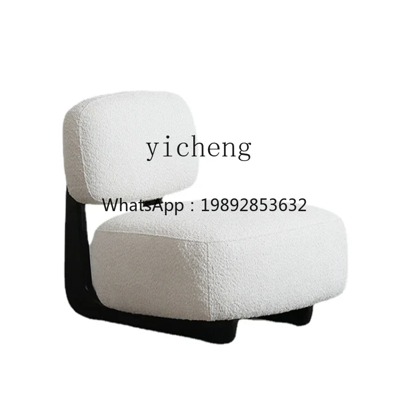 SF5 Nordic Lambswool Single-Seat Sofa Chair Leisure Club Cafe Lounge Chair