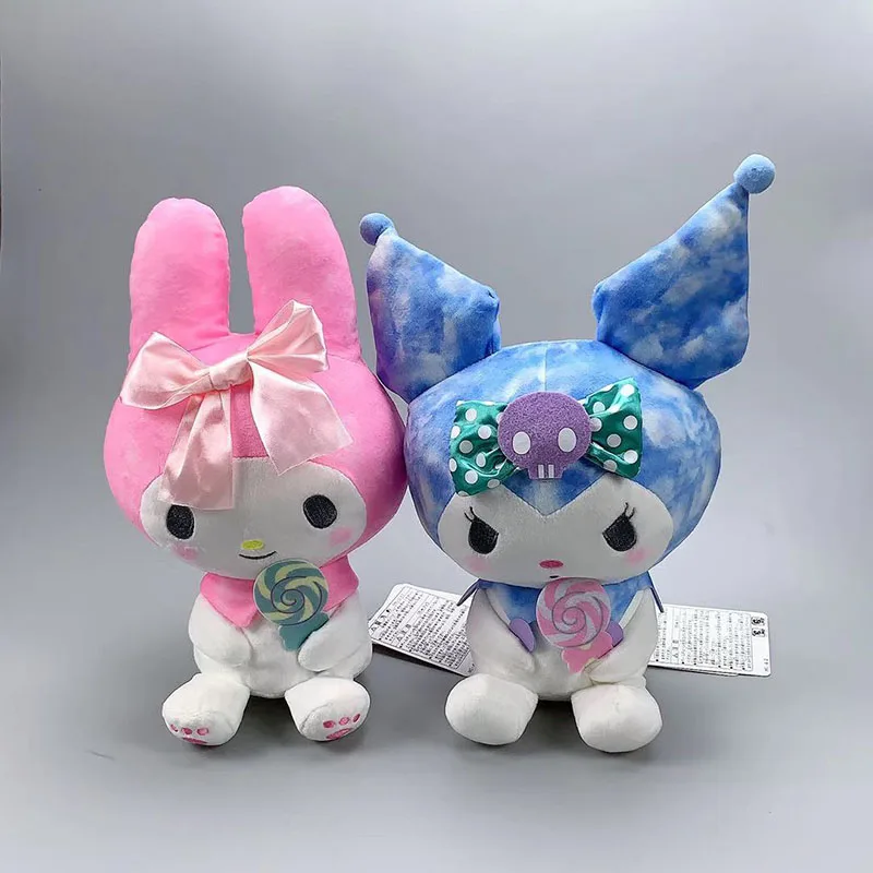 New Sanrio Japanese Pink Rabbit Melody Blue Strange Kawaii Doll Elastic Cotton Ornament Anime Figure Plush Toy Children Gift