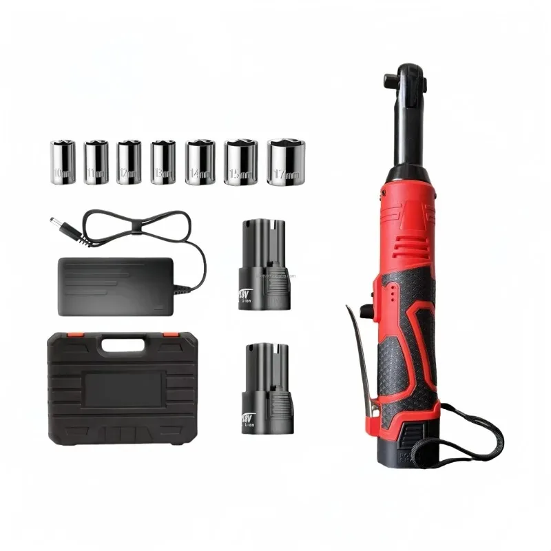 

Беспроводной трещоточный ключ с высоким крутящим моментом и быстрой литиевой батареей, угол 90 градусов, ударный гайковерт, зарядная стойка для электрического DIY