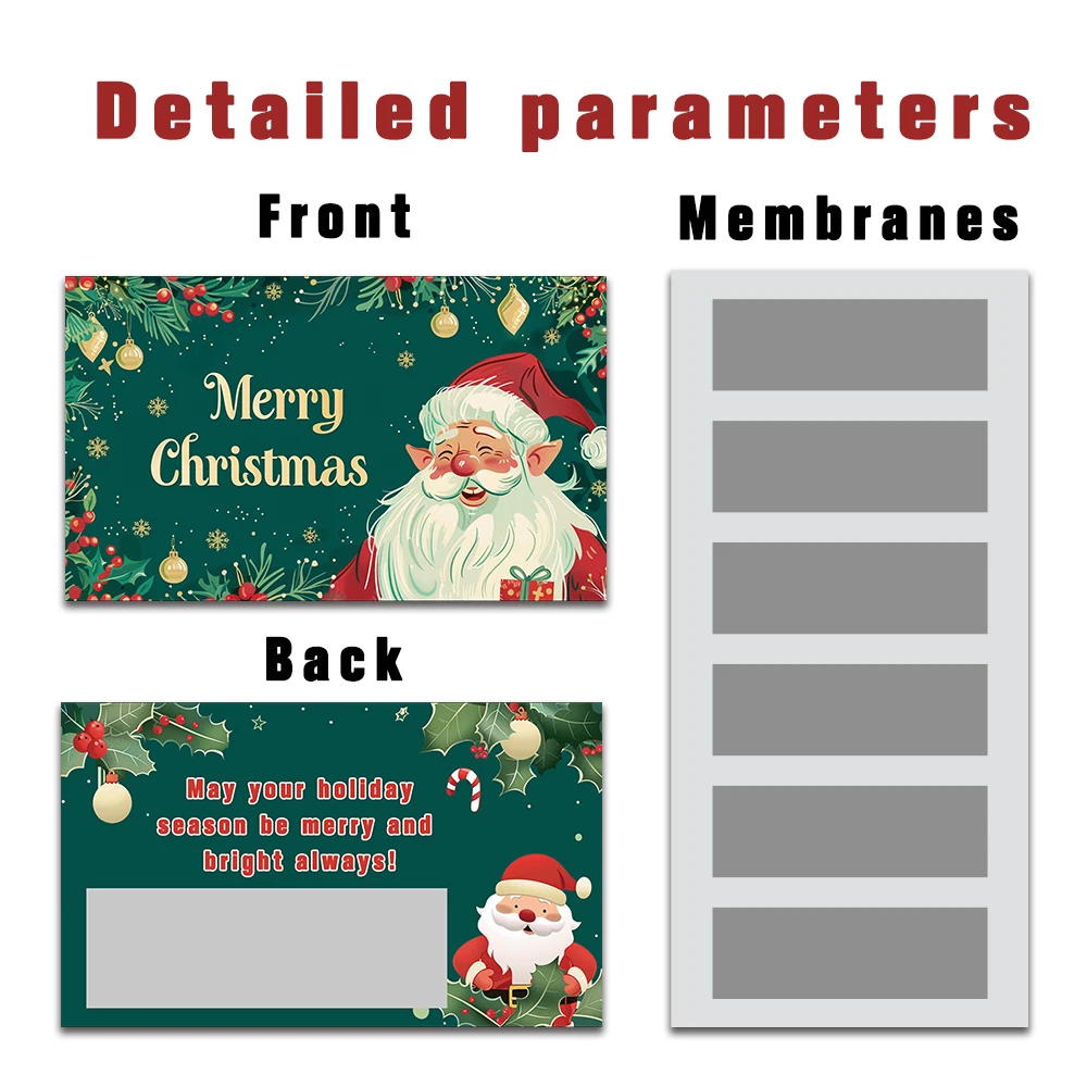 مجموعة بطاقات ملاحظات فارغة مكونة من 24 قطعة، بطاقة خدش سعيدة لعيد الميلاد الأخضر، بطاقة خدش مفاجئة للعطلات لعام 2026، زينة للحفلات، بطاقات هدايا ذاتية الصنع