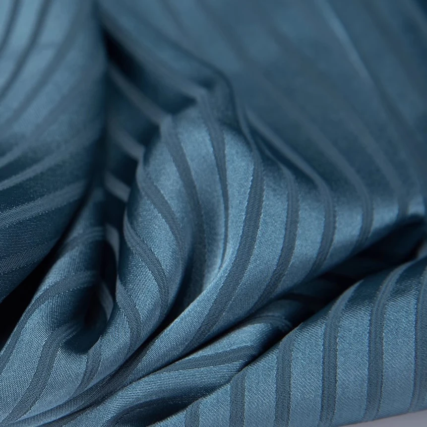 

Hollow Striped Acetic Acid Fabric, Matte Imitation Silk Vertical Satin Dress Shirt Designer Clothing Fabric