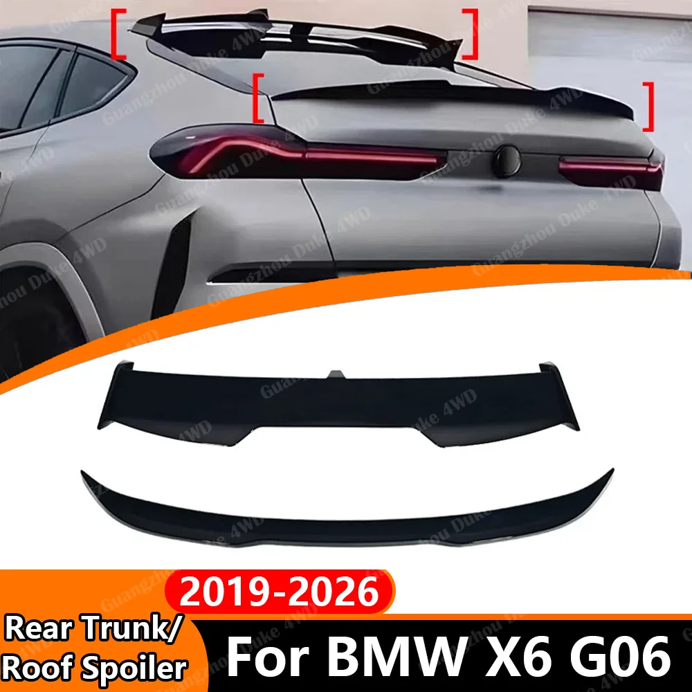 Rear Roof Spoiler Wing For BMW X6 G06 2019-2026 Trunk Lip Spoiler Tail Wing M Performance Style Exterior Body Kit Modification