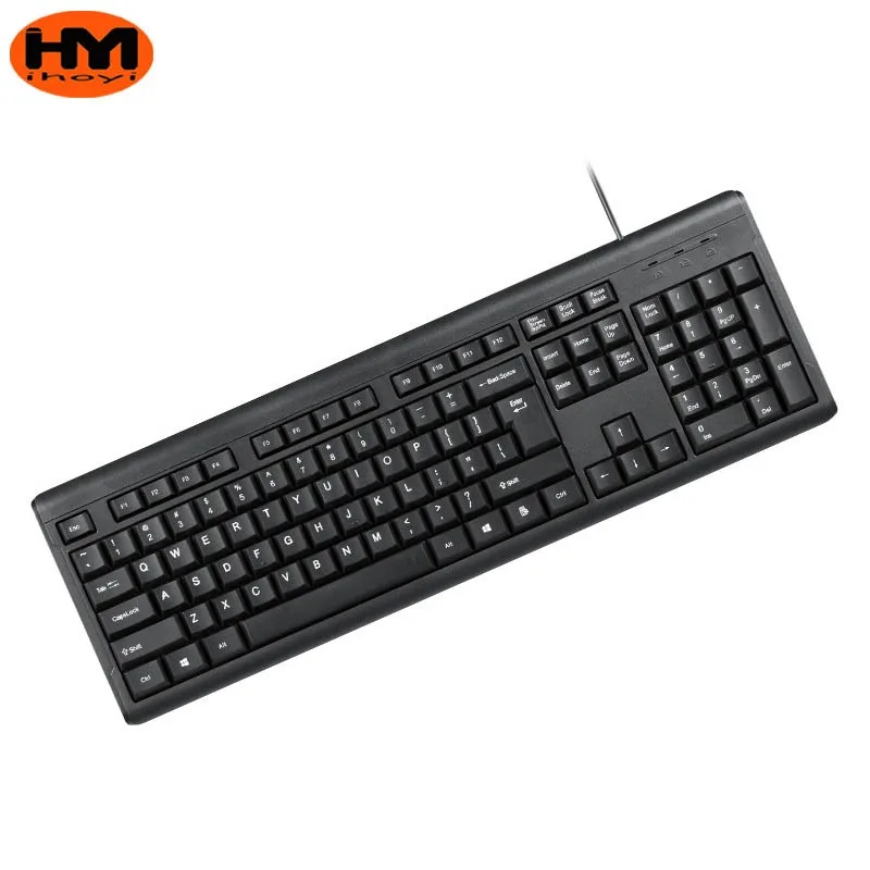 Original IHOYI Wired Keyboard Old-Fashioned Regular Desktop Laptop Keyboard Silent 104 Button Keyboard Durable for Office Games