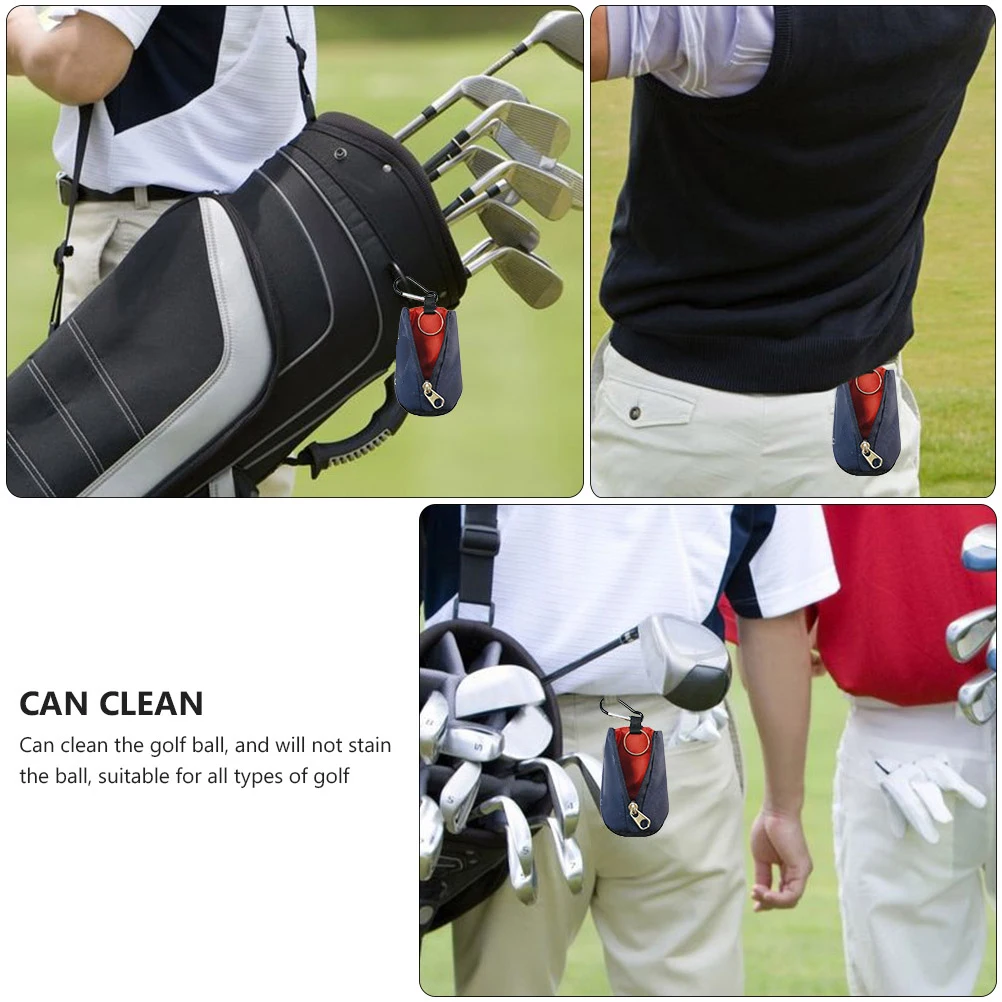 

1pc Golf Waist Bag Premium Ball Cleaning Cloth Reusable Portable Accessory For Types Easy Clean Small Light