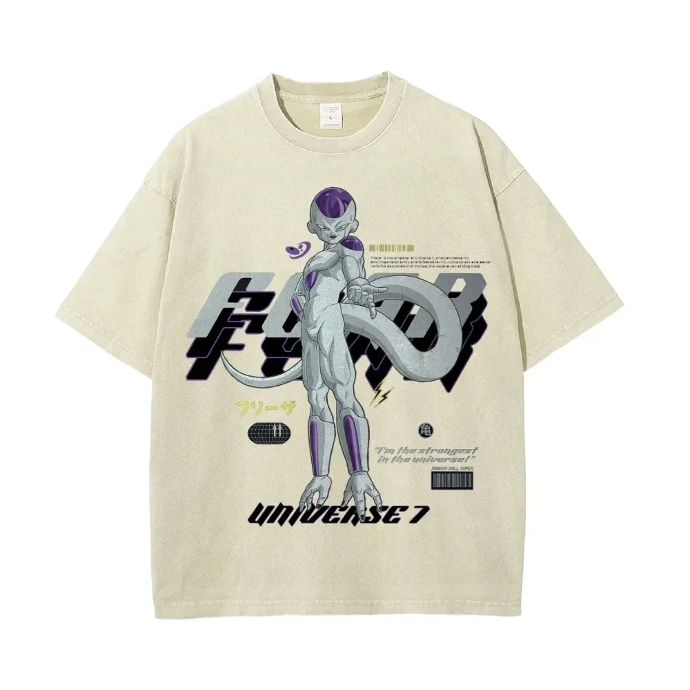 Dragon Ball 2025 Neue Heiße Frieza Bösewicht Anime T Shirt Männer Lila Baumwolle Casual Sommer Streetwear Fashion Manga Grafik Druck T