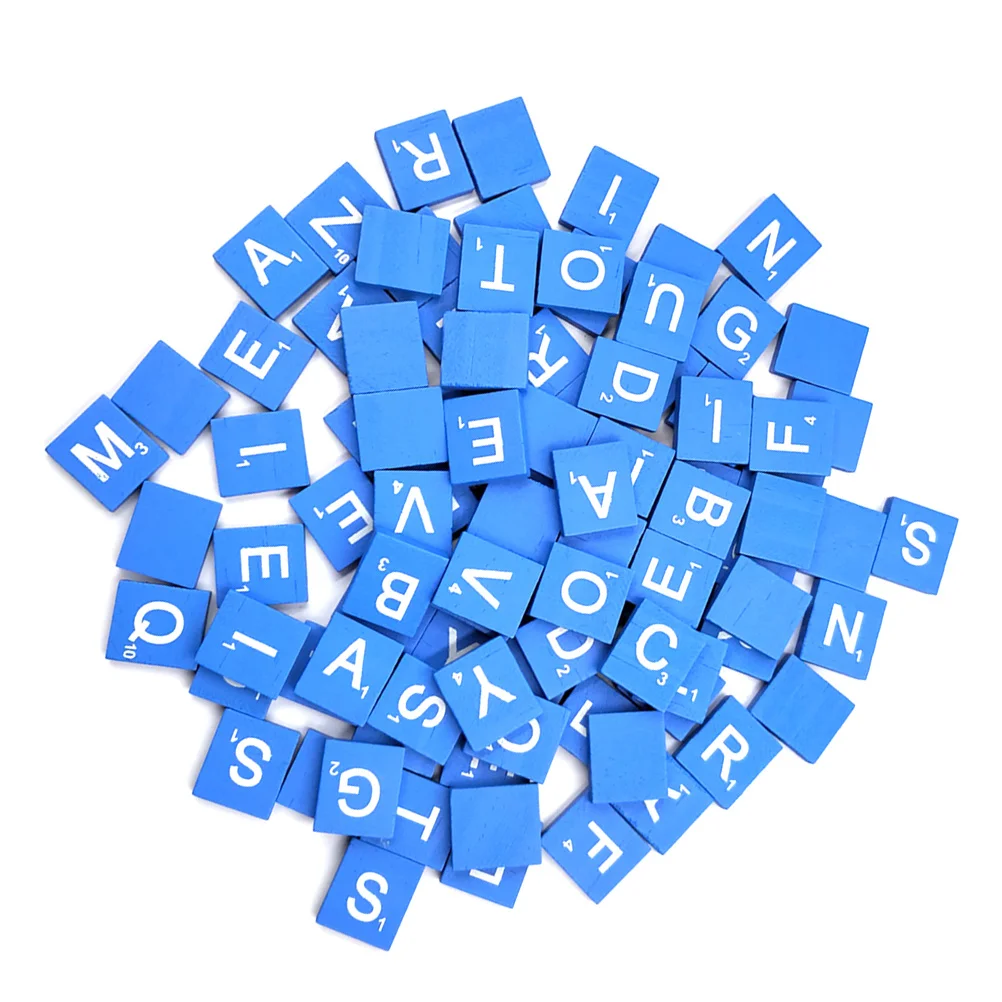 

100Pcs Wooden Cubes Natural Smooth Surface DIY Alphabet Baby Educational Crafts Letters Literacy Learning