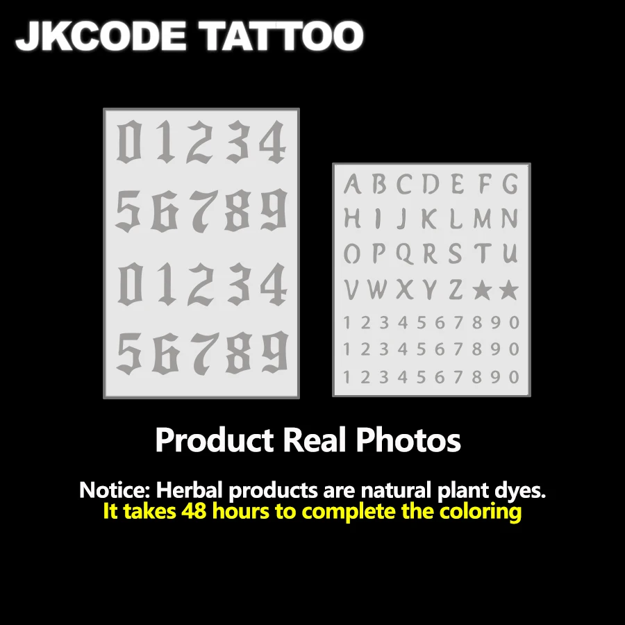 تاتو شبه دائم مقاوم للماء، أيدي، أرقام عربية، حروف إنجليزية، تاتو مؤقت، يدوم 1-2 أسابيع، وشم أصابع #4