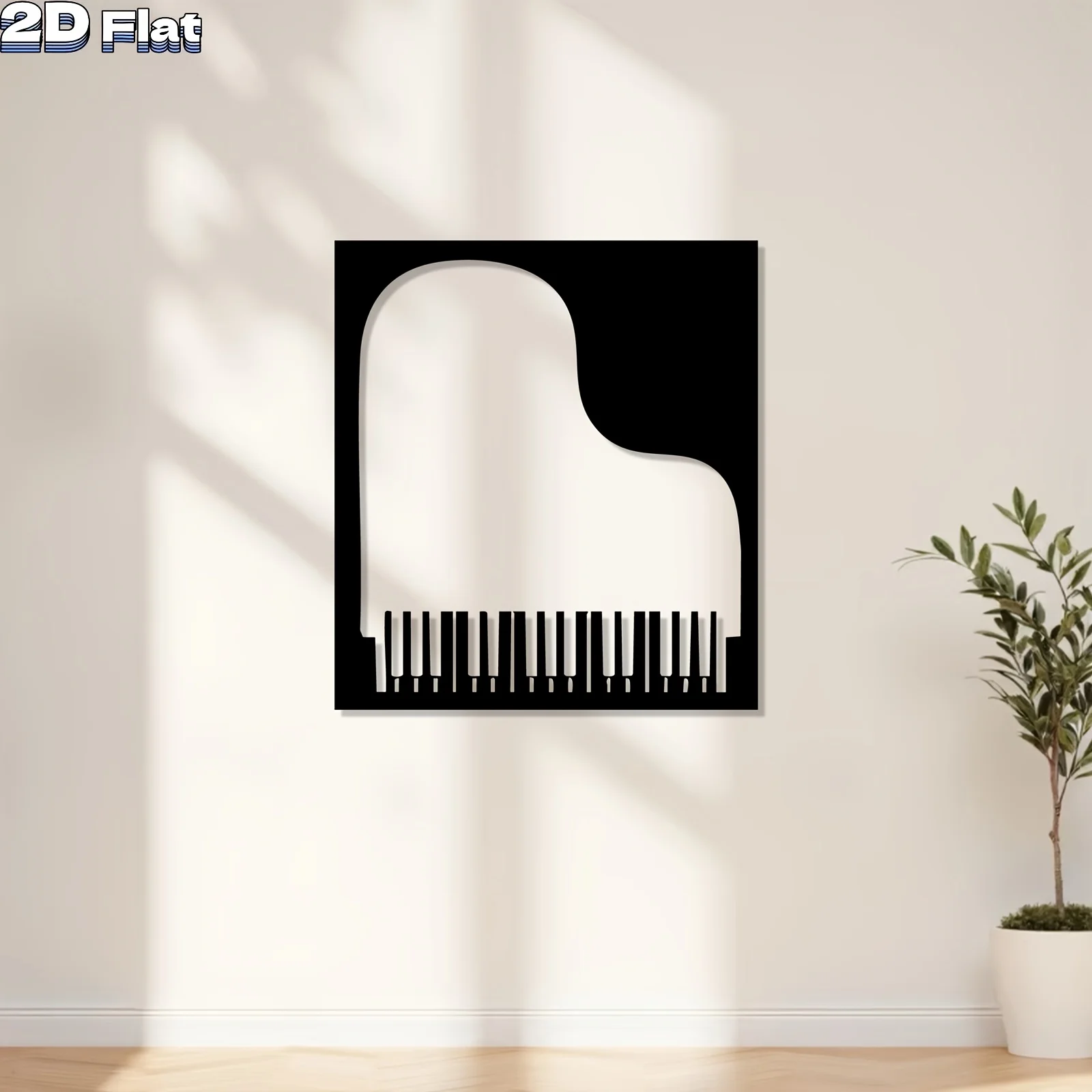 Modern Piano Metal Wall Art, Elegant Piano Iron Statue Mural, Rust-Resistant Music-Themed Sculpture, Indoor Outdoor Decor