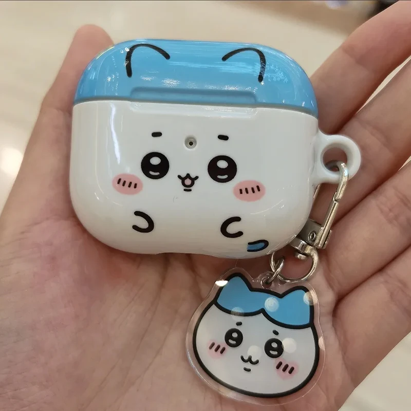 MINISO chiikawa AirPods Pro2 bluetooth headset cover AirPods12 new3 usagi hachiware figure kawaii hachiware cute girlfriend Gift