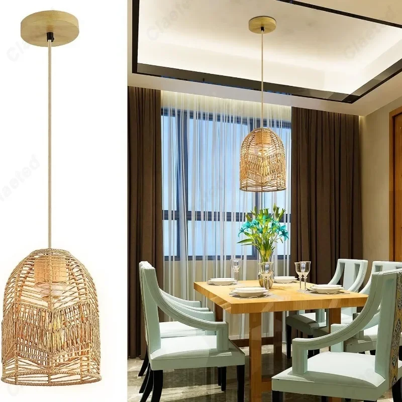 

Creative Handmade Woven Paper Rope Pendant Light Indoor Home Living Room Dining Room Corridor Decoration Atmosphere Lighting