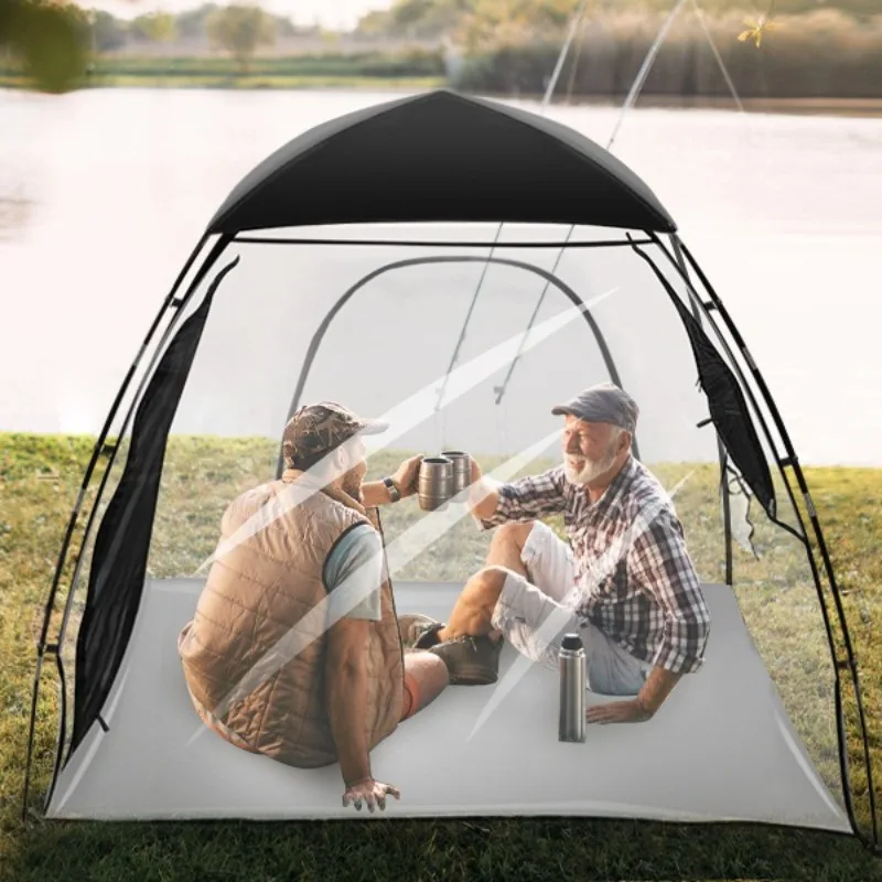 PVC transparent tent camping sun room viewing tent windproof rainproof warm fishing tent