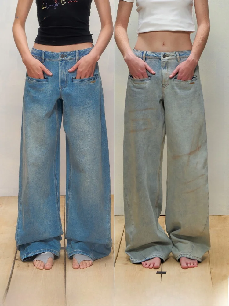 

Дышащие джинсы NAWS, свободные прямые летние эксклюзивные женские джинсовые брюки премиум-класса, исследование и развитие от NAWS