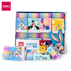 Pcs Deli VP127 4 Looney Tunes Bugs Bunny 2B Rainbow Borracha Sanduíche PVC Borracha Kawaii Material Escolar Escritório Papelaria