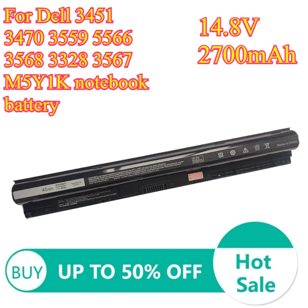 

For Dell 3451 3470 3559 5566 3568 3328 3567 M5Y1K notebook battery 14.8V 2700mAh dell laptop battery