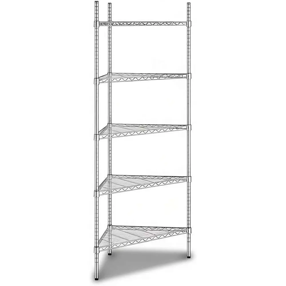 

33 Wide x 24 Deep x 74 High Heavy-Duty 5-Tier Adjustable Wire Shelving Kit