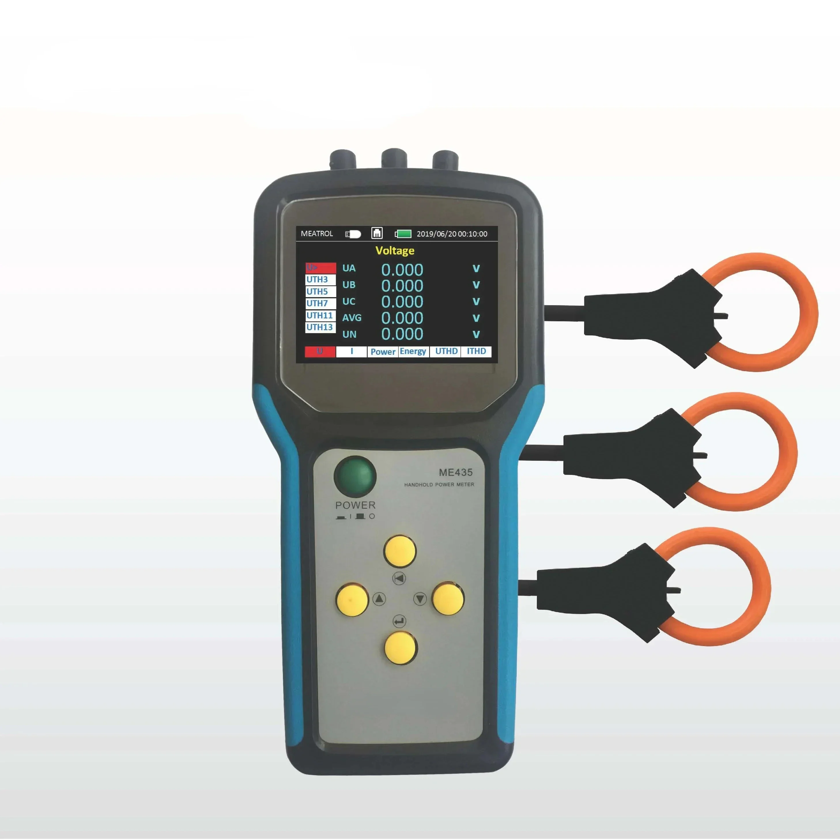 3 phase energy meter modbus RS485 Electric consumption meter handhold Power quality data logger