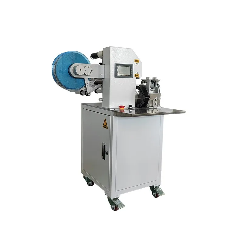 Compact Semi Automatic Labeling Machine for Wire Cable Data Line Fold Wrap Sticker Label Applicator with Real Time Printing
