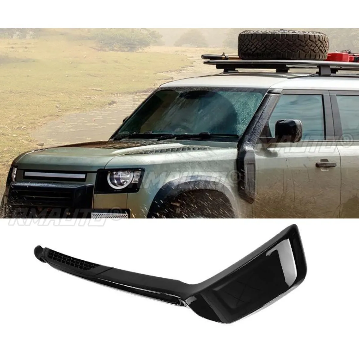 Car Snorkel Kit Air Intake Wading Hose For Land Rover Defender 2021+ Front Side Snorkel Desert Intake Duct Car Accessories