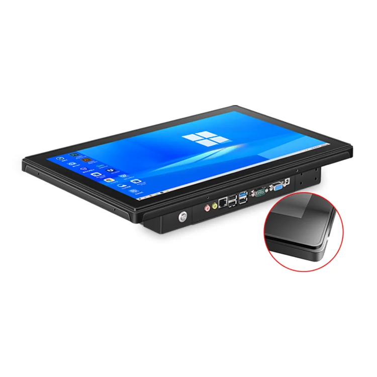 HD 21.5 Inch Fanless Win 11 Panel PC Waterproof Industrial 6H Touch Screen Embedded Pc All In One Computer For Auto Factory