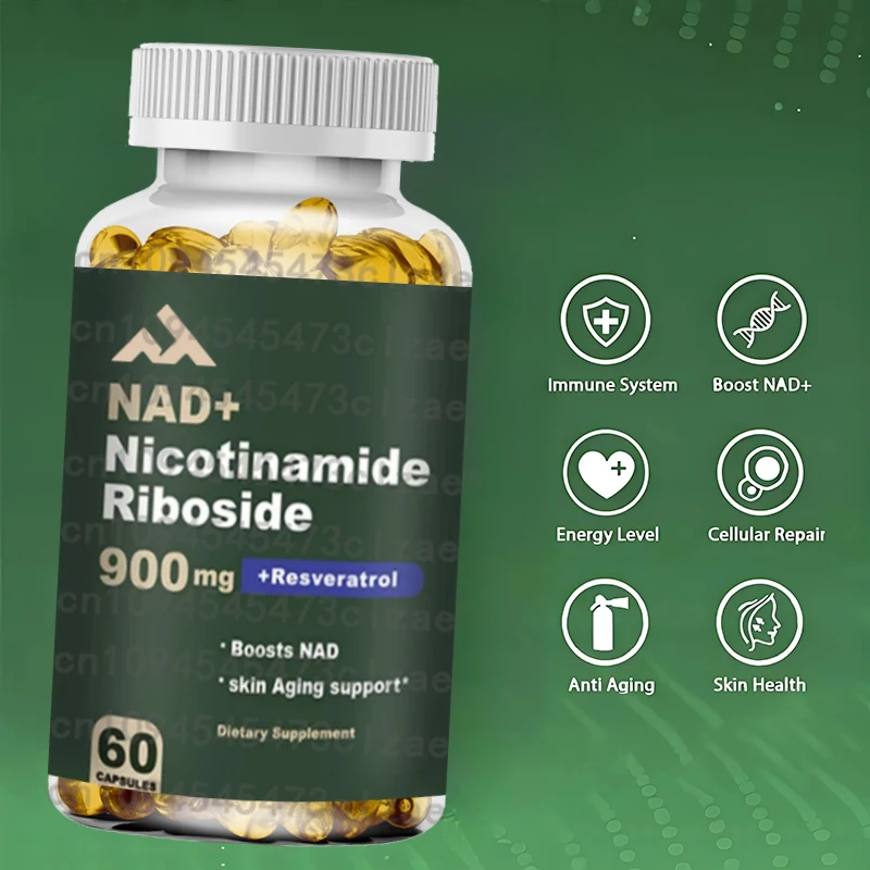 

Liposomal Nicotinamide Nucleoside NAD+resveratrol Containing Supplement Capsules Support Cellular Health, Healthy Aging