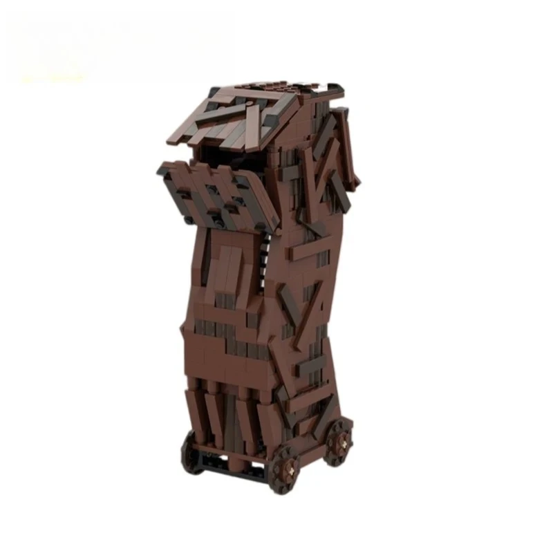 Fantasy Themed Brick Gift MOC Castle Siege Tower Model Medieval Fortification Build Set Complex Project Unique Surprise Present