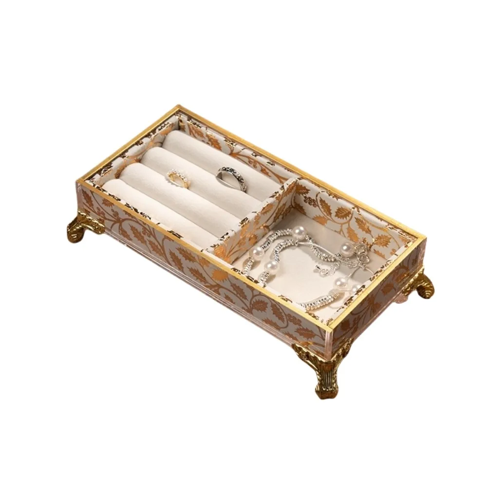 

Velvet Jewelry Display Stand Multifunctional Vintage Jewelry Tray Holder Earrings Rings Bracelet Necklace Jewelry Organizer