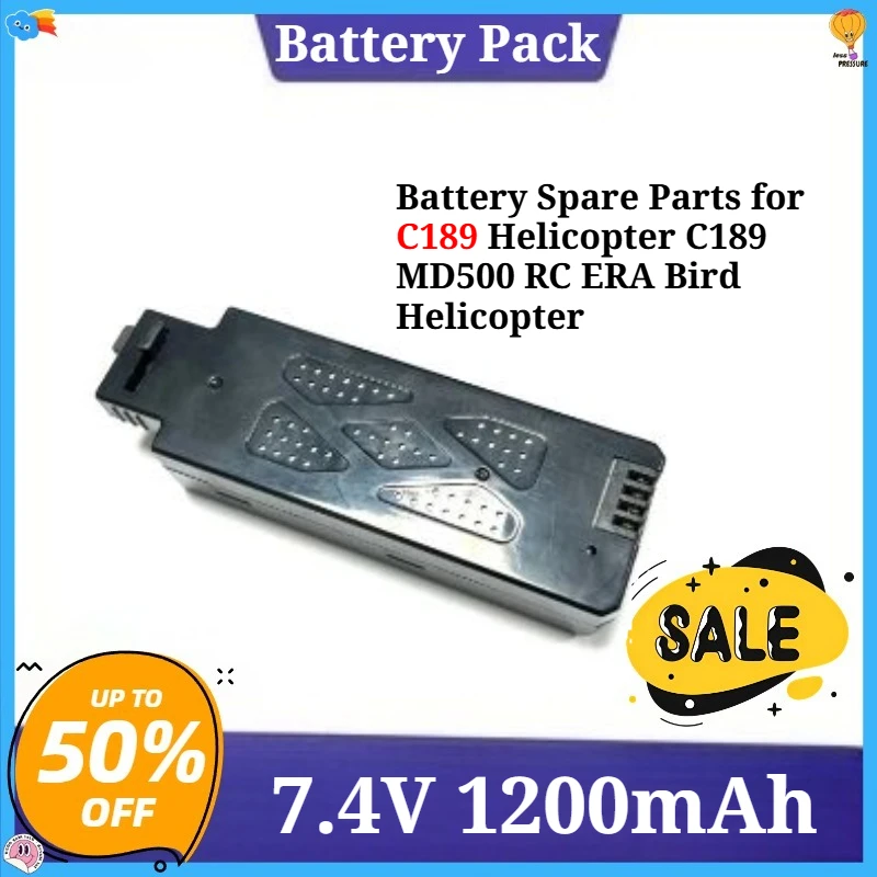 

Battery Spare Parts for C189 Helicopter C189 MD500 RC ERA Bird Helicopter 7.4V 1200mAh battery