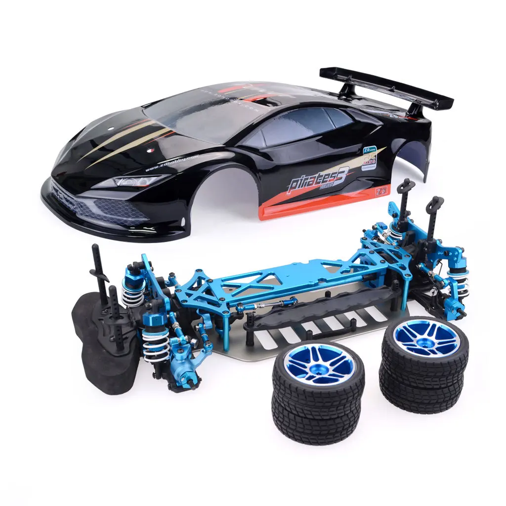 ZD-coche de carreras Pirates3 TC-10 1/10 Rc 4wd, eléctrico, sin escobillas, juguetes de Radio Control, 2,4 GHZ, Control remoto, coches deportivos planos para niños