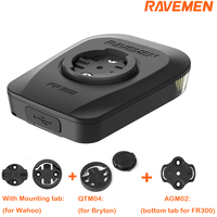 RAVEMEN FR300 LED Bike Front Light Daytime Compatible with Garmin Wahoo Bryton GPS Headlight with QTM04/AGM02 Bottom Mount Safe