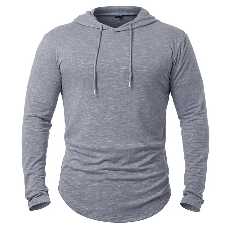 Heren Lichtgewicht Atletische Hoodies Lange Mouw Sport Capuchon Casual Gym Joggingshirt Pullover Sweatshirt
