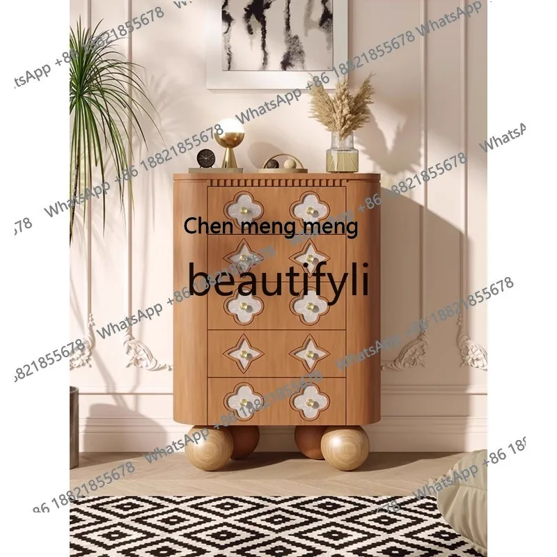 

Medieval style, retro locker solid wood bedroom living room vertical cabinet French storage cabinetH R