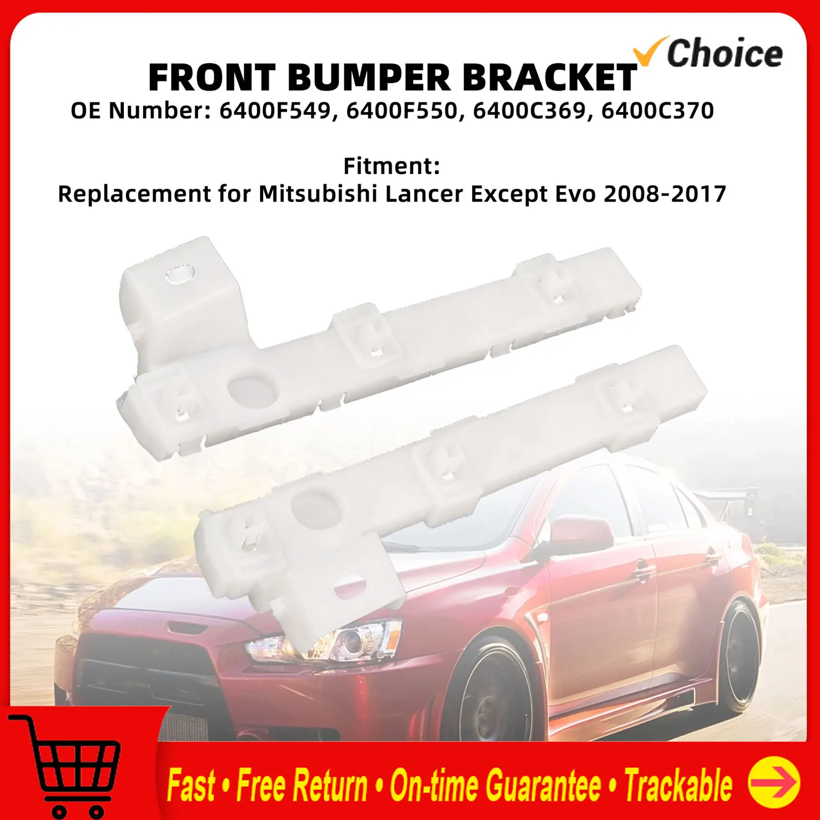 

Кронштейн переднего бампера 6400F549, левый и правый кронштейн бампера, зажим, опорный держатель, замена для Mitsubishi Lancer Ecxept