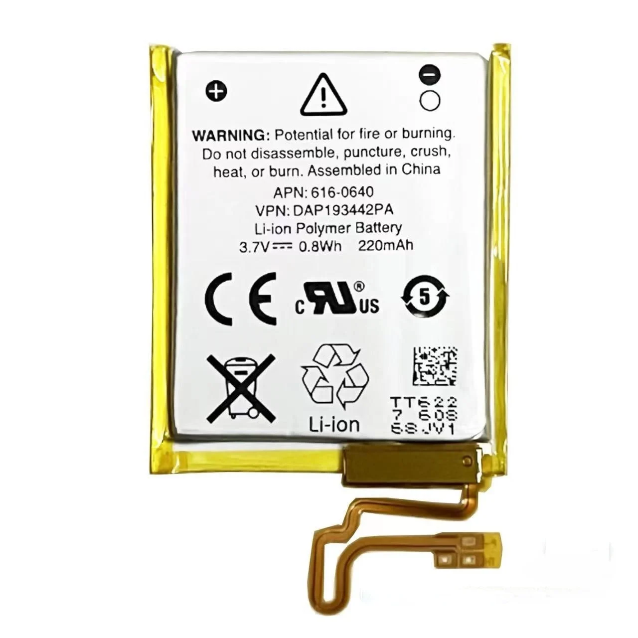 بطارية بديلة Nano7 قابلة لإعادة الشحن لهاتف iPhone ، 7G ، الجيل السابع ، MP3 ، Li-Polymer ، Nano 7 ، من من من من من من من ومن ومن ثم ، 10 #2