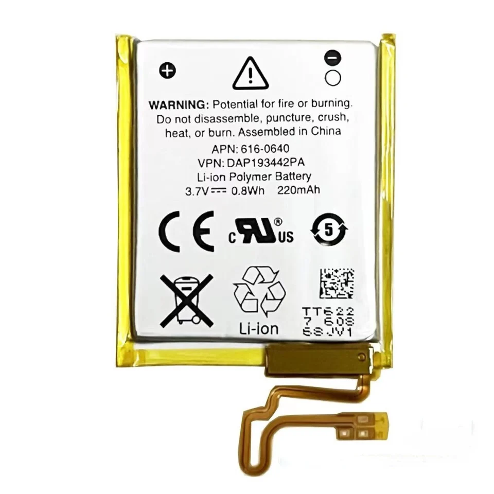 10PCS Replacement Battery For ipod Nano7 7G 7th Generation MP3 Li-Polymer  Rechargeable Nano 7 616-0639/616-0640 Battery - AliExpress 509