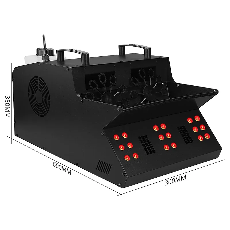 1200W Smoke Bubble Machine DJ Double Wheel LED Bubble Fog Machine Stage DMX Bubble Fog Machine For Wedding Halloween Party Show