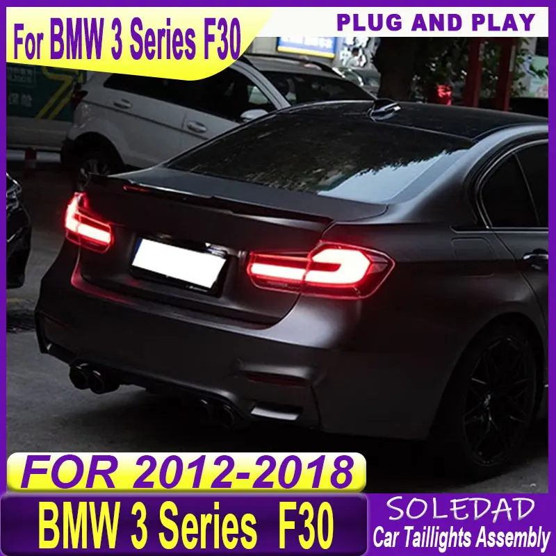 Car ﻿Taillight Assembly For BMW 3 Series F30 Taillights 2013 2014 2015 2016 2017 2018 LED Flowing Water Flicker Car Tail Light
