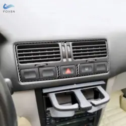 부드러운 탄소 섬유 센터 컨트롤패널 에어컨 배출구 트림 커버, VW 골프 4 제타 보라 MK4 R32 GTI 1999-2004 용
