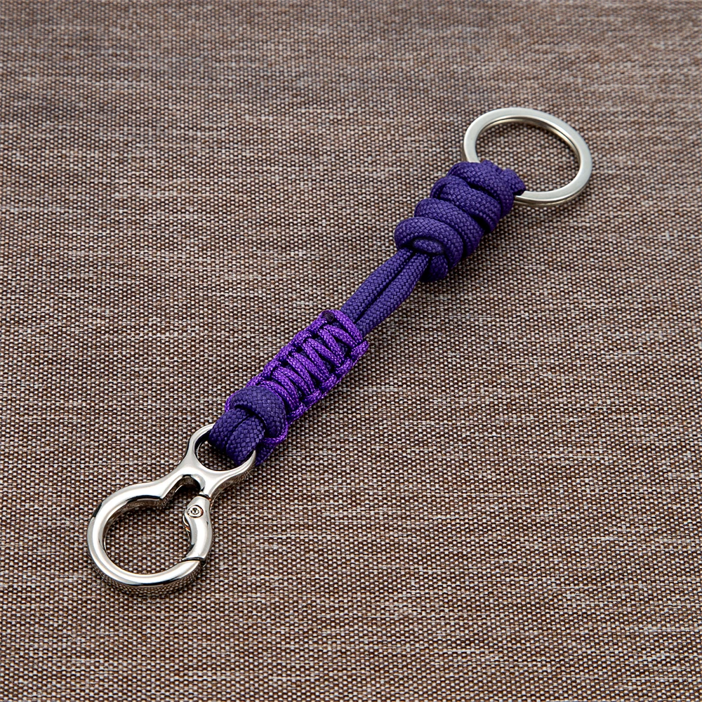 Handmade Paracord Keychain with Spring Snap Hook