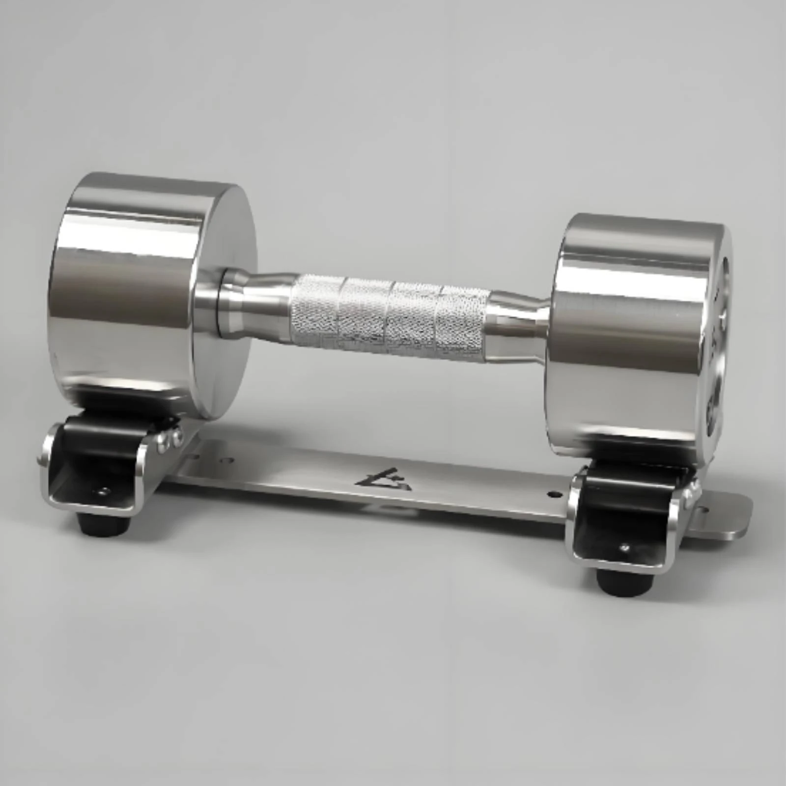 Support pour haltères avec supports à roulettes en acier inoxydable, réglable, pour équipement de gym à domicile, gain de place, résistant à la rouille