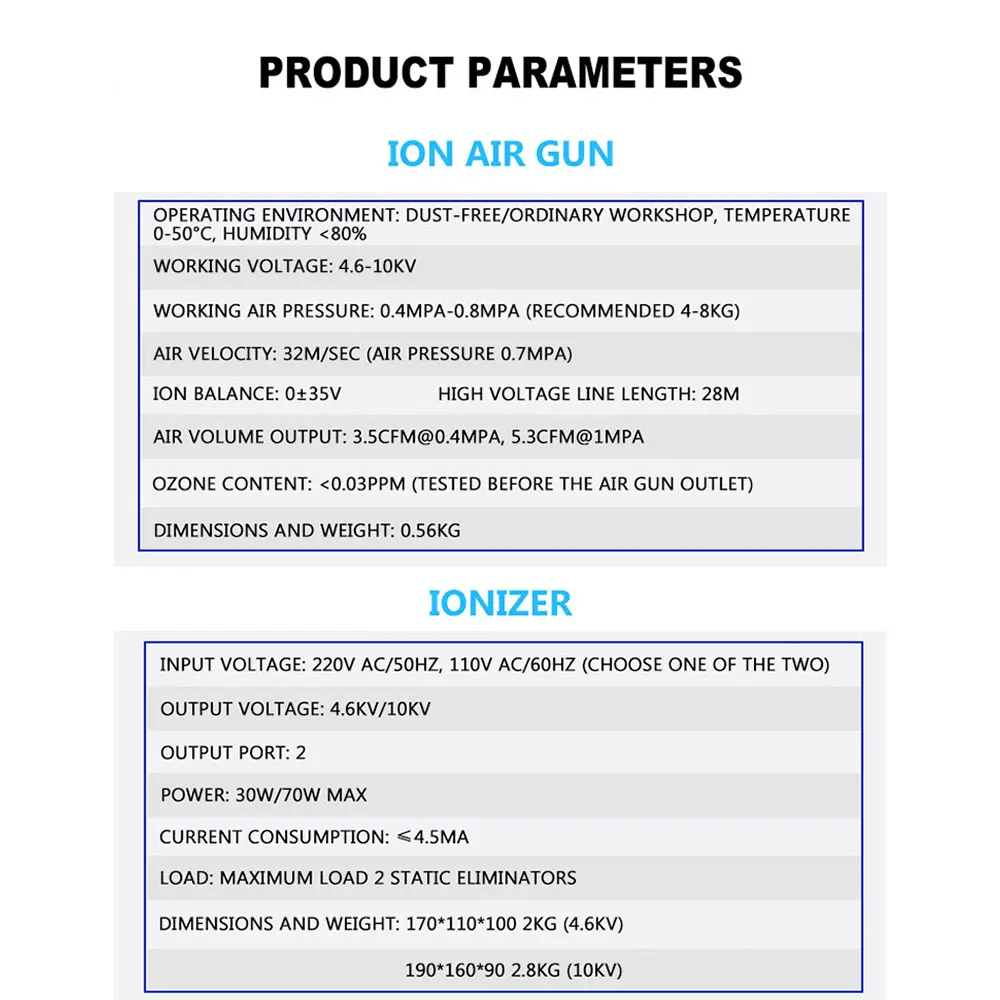 10KV Anti-static Ion Air Gun In Addition To Static Air Gun Electrostatic Dust Gun Industrial Dust Gun ST-302D