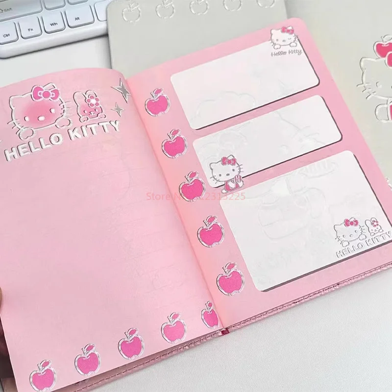 Sanrio Hello Kitty A5 โน้ตบุ๊คการ์ตูนน่ารักโน้ตบุ๊คนักเรียน Kawaii ไดอารี่การเรียนรู้เครื่องเขียนสาวของขวัญ