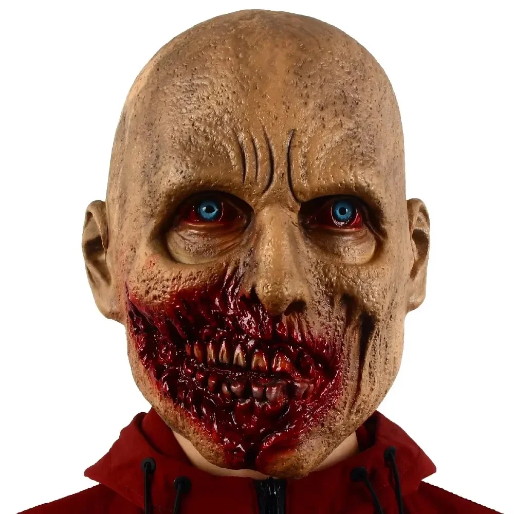 Böse Zombie-Maske Gruselige Geistermaske Horror Einäugige Zyklop-Maske Schreckliches Halloween-Cosplay-Kostüm-Requisit für Erwachsene Männer