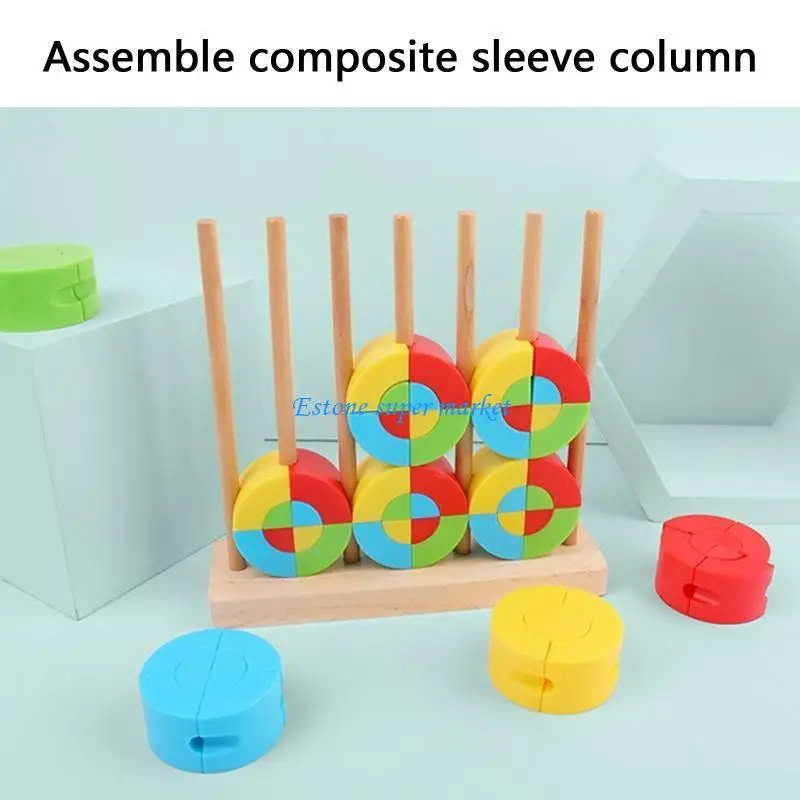 090B 72 ชิ้นลวดลายไม้ชุดชุดรูปทรงเรขาคณิตของเล่นปริศนาโรงเรียนอนุบาล