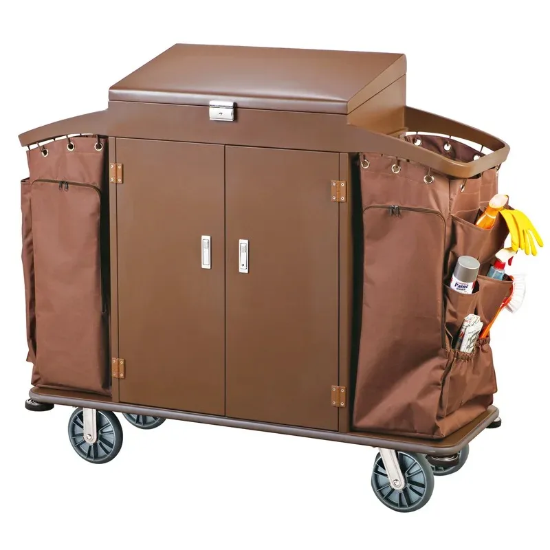 Hotel Linen Cart Guest Rooms Laundry Room Work Cart Hotel Service Cleaning and Sanitation Multi-functional Cleaning Manual Push
