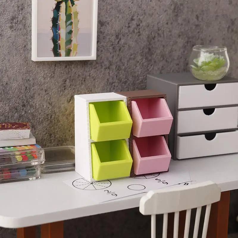 1/12 Miniature Kitchen Food Basket Storage Box Model Creative Ornament Organizer for Mini Dollhouse Accessories