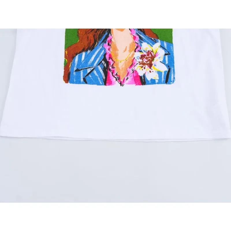 100% Cotton T Shirts Woman O-neck Harajuku Y2k Stylish Casual Printed Summer T-shirts Woman 2025 Short Sleeve Tee Tops
