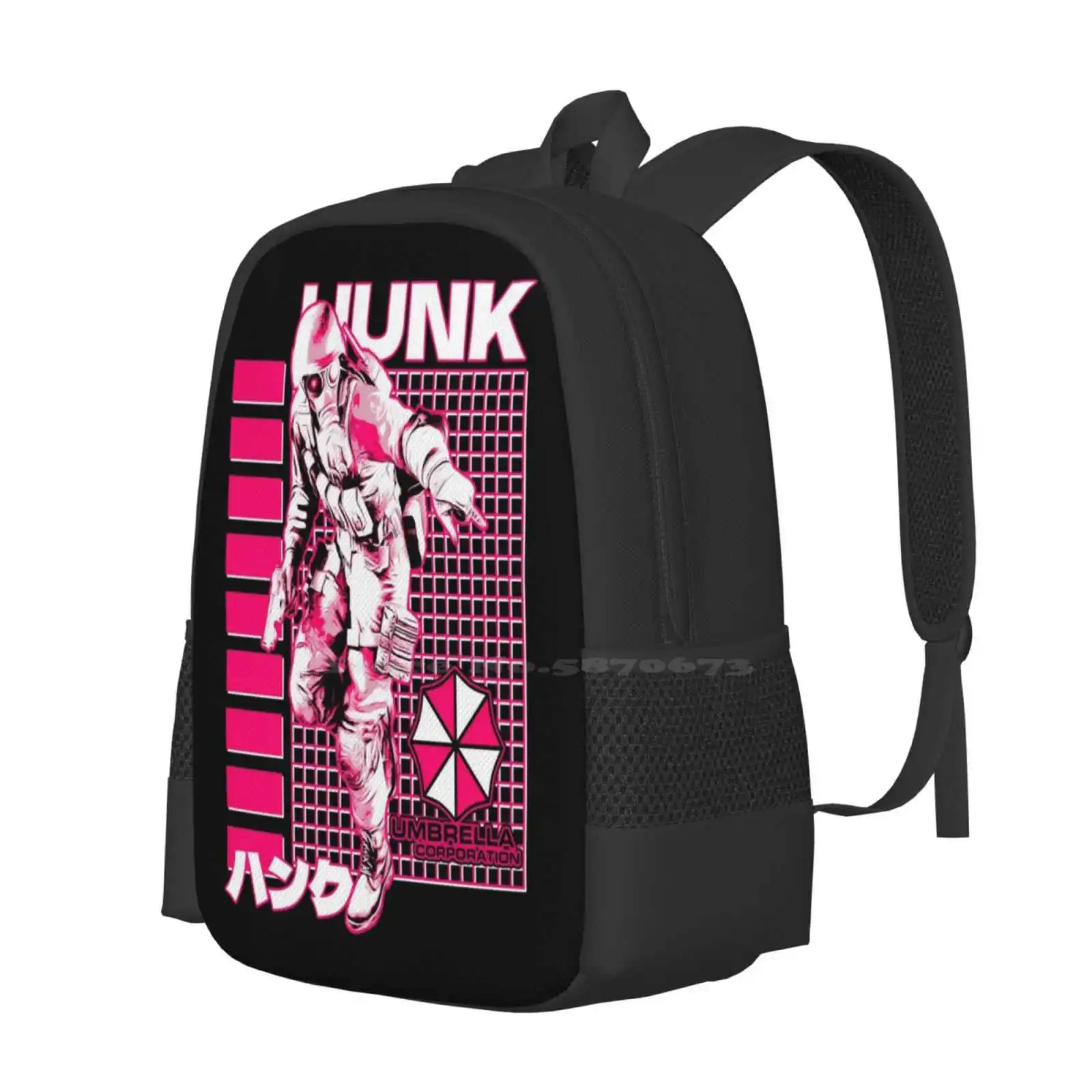 Hunk Hot Sale Schoolbag Backpack Fashion Bags Hunk Biohazard Tyrant 2 Umbrella Corporation Mr X Chris Redfield G Jill Valentine