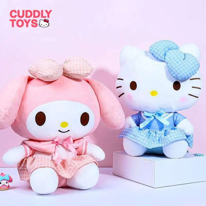 

Sanrio Plush Doll Kawaii Hello Kitty My Melody Stuffed Toys Plushier Soft Cartoon & Cute Pillow Plush Dolls Toys for Girls Gift