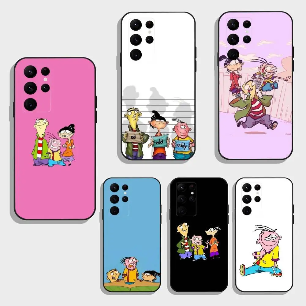 

Cute Ed E-Edd N E-Eddys Phone Case For Samsung S25,24,23,22,30,21,10,9,Ultra,Plus,FE 5G Black Soft Case